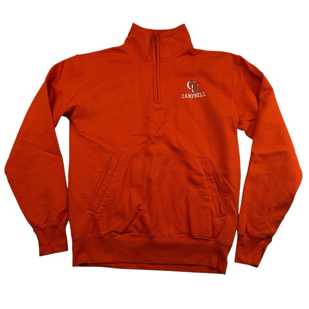 VTG Champion Eco Fleece Campbell University Pullover Sweatshirt 1/4 Zip Sz M